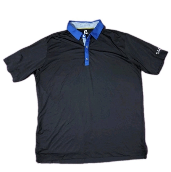 FOOTJOY Black Short Sleeve Polo Shirt "QUINTERO" 2XL - Picture 1 of 5